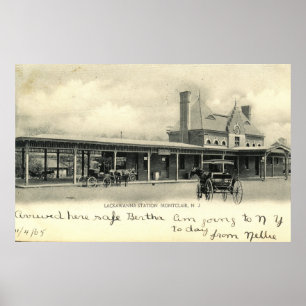Póster Montclair Train Station, New Jersey 1905 Vintage