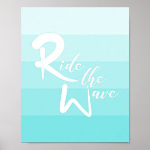 Poster Monte a arte da parede da onda