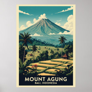 Poster Monte Agung Bali Indonésia V02
