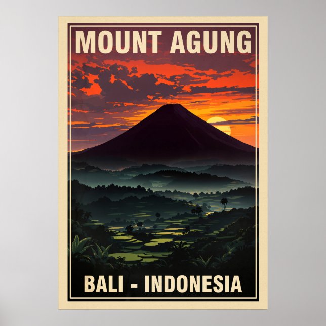 Poster Monte Agung Bali Indonésia V05 (Frente)