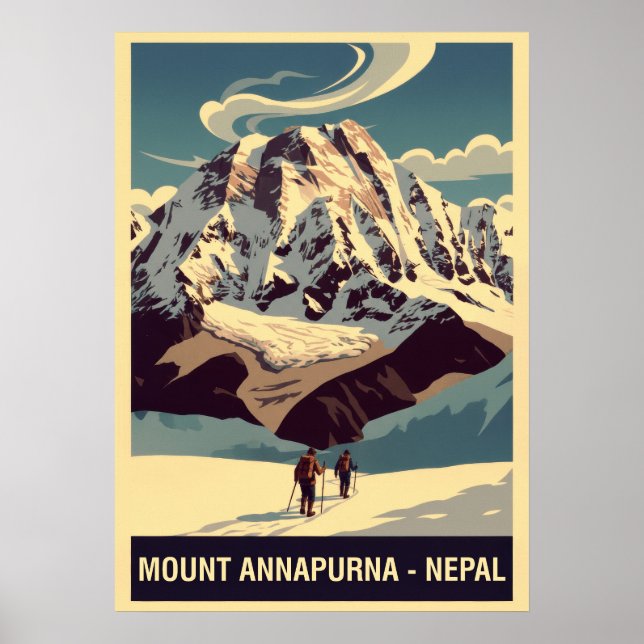 Poster Monte Annapurna Nepal V04 (Frente)