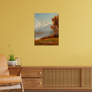 Poster Monte Baker, Washington, arte fina,