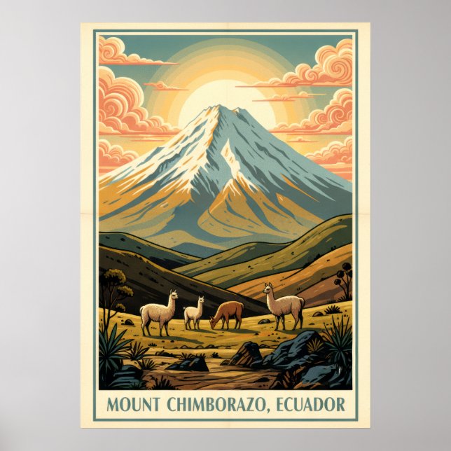 Poster Monte Chimborazo Equador V01 (Frente)
