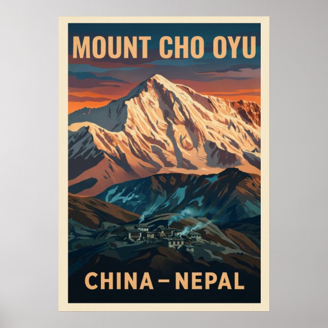 Poster Monte Cho Oyu Nepal-China V02 (Frente)