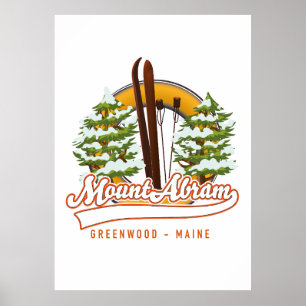 Poster Monte de Esqui Abram Greenwood