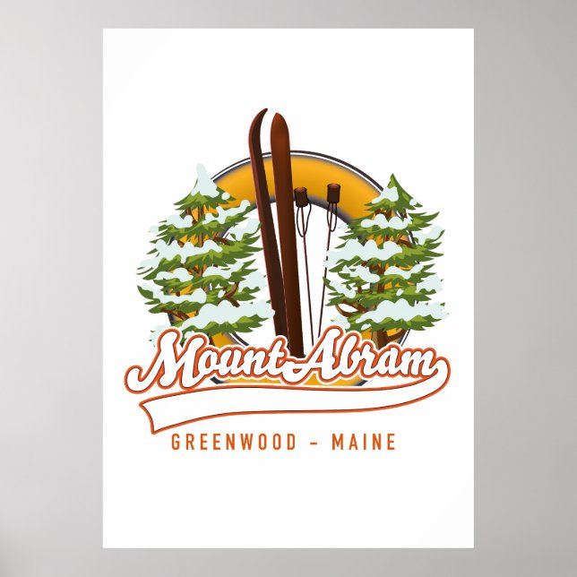 Poster Monte de Esqui Abram Greenwood (Frente)