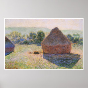 Póster Monte de feno no meio-dia, 1890