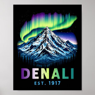 Poster Monte Denali Parque Nacional Denali Montanha Alasc