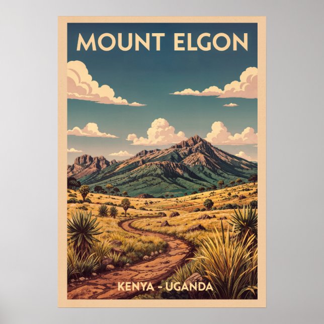 Poster Monte Elgon Uganda - Quênia V02 (Frente)