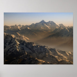 Póster Monte Everest, montanhas de Himalaya, Ásia