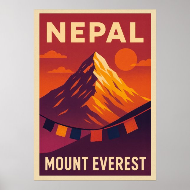 Poster Monte Everest no Nepal V05 (Frente)