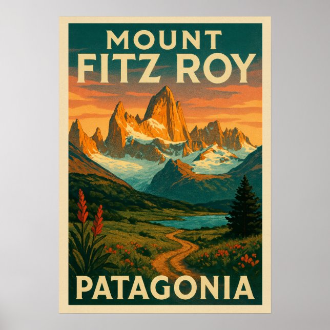 Poster Monte Fitz Roy Patagônia V01 (Frente)