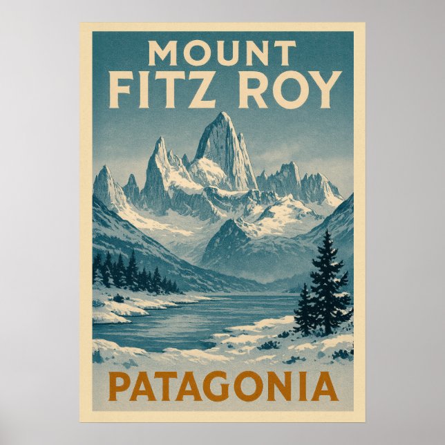 Poster Monte Fitz Roy Patagônia V02 (Frente)
