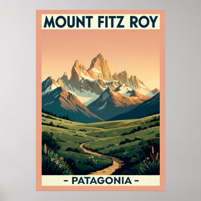 Poster Monte Fitz Roy Patagônia V04 (Frente)