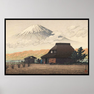 Póster Monte Fuji de Narusawa Hasui Kawase shin hanga art