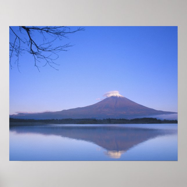 Póster Monte Fuji do Lago Motosu, Yamanashi, Japão (Frente)