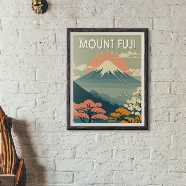 Poster Monte Fuji Japan Viagem Art Vintage (Criador carregado)