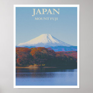 Poster Monte Fuji Japan Vintage - Viagem