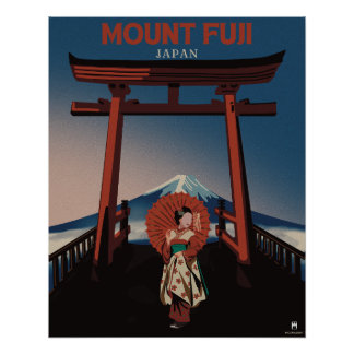Póster Monte Fuji Japão