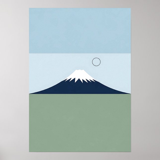 Poster Monte Fuji minimalista (Frente)