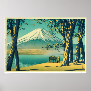 Poster Monte Fuji numa noite de outono, Hasui Kawase