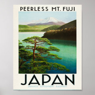 Poster Monte Fuji, sem igual. Japão