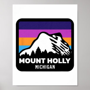 Poster Monte Holly Michigan Skiing Snowboard Family Sk