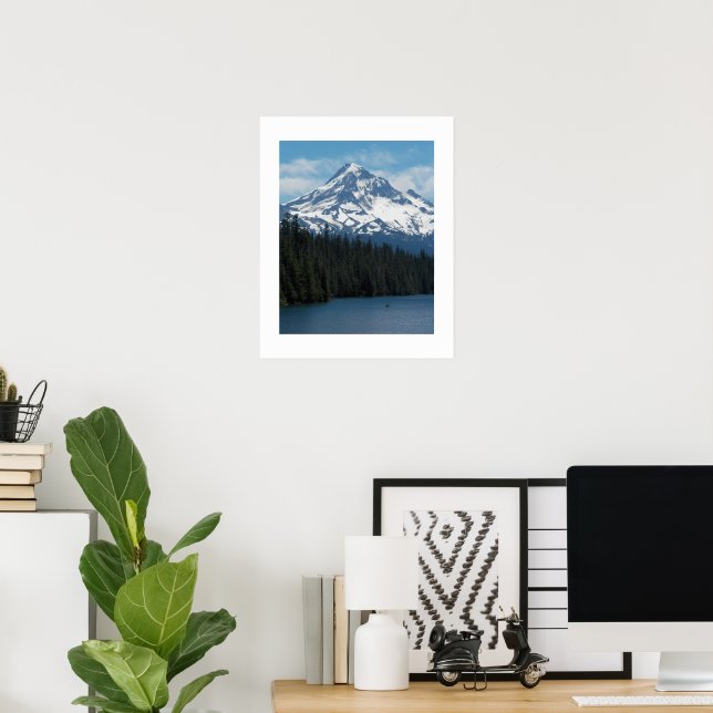 Poster Monte Hood e Lago Fotográfico Cênico (Escritório em casa)