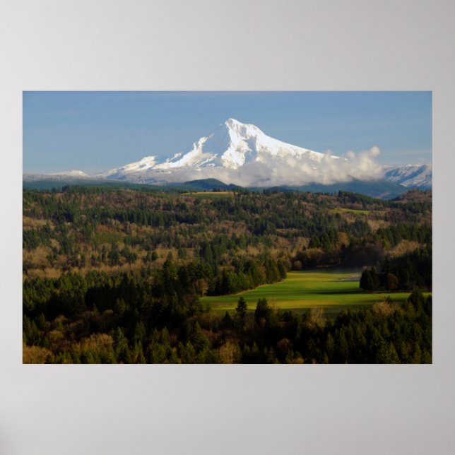 Poster Monte Hood, Jonsrud Viewpoint, Sandy, Oregon (Frente)
