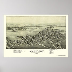 Póster Monte Joy, PA Panorâmica Mapa - 1894