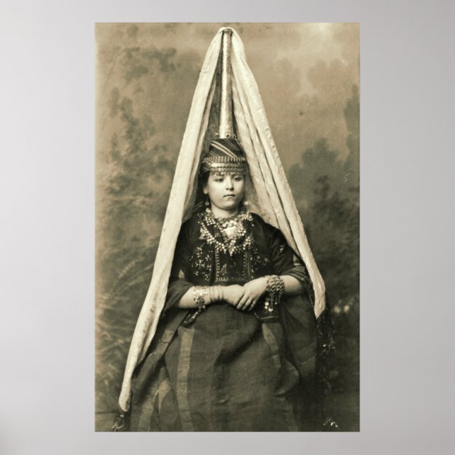 Poster Monte Líbano Druse Bride 1910 (Frente)