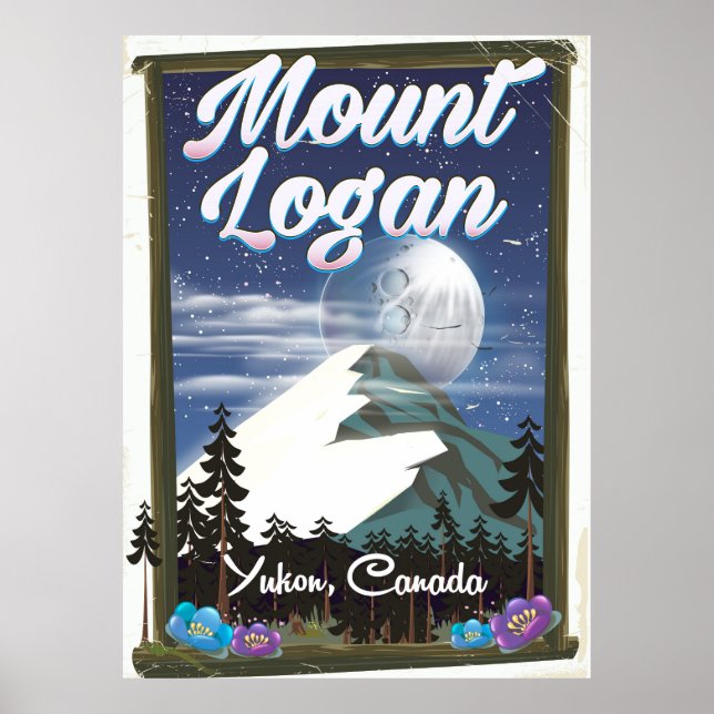 Póster Monte Logan, Yukon, Canadá (Frente)