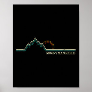 Poster Monte Mansfield Vermont Snowboard Skibor Resort