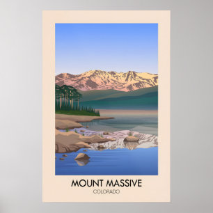 Poster Monte Massive Colorado EUA Cartaz de Viagem