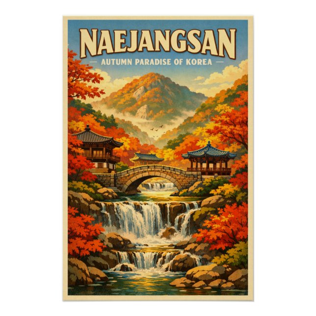 Póster Monte Naejangsan, Coreia do Sul, em um clássico (Frente)