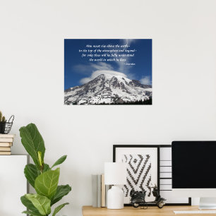 Poster Monte Rainier e Sócrates Citação Fotográfica