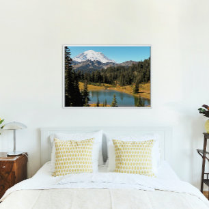 Póster Monte Rainier e Tipsoo Lake Landscape