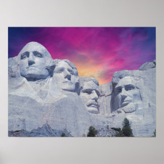 Póster Monte Rushmore, Dakota do Sul, Presidentes dos EUA