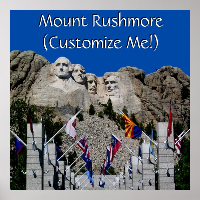 Póster Monte Rushmore Foto Personalizável Souvenir (Frente)