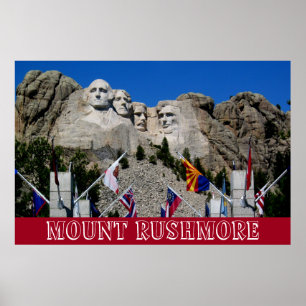 Poster Monte Rushmore Foto Personalizável Souvenir
