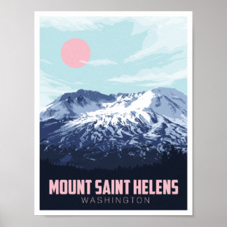 Poster Monte Santo Helens Mountain, Washington