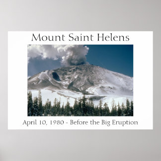Póster Monte Santo Helens - Pré-Erupção