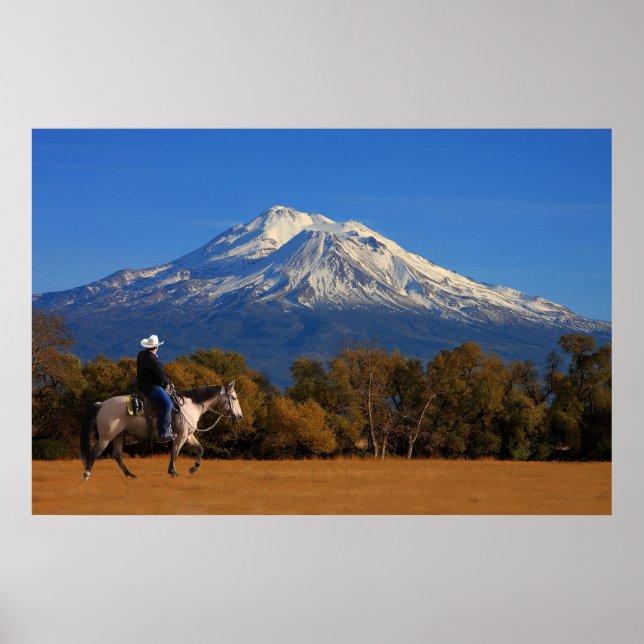POSTER MONTE SHASTA COM CAVALO E CORREDOR (Frente)