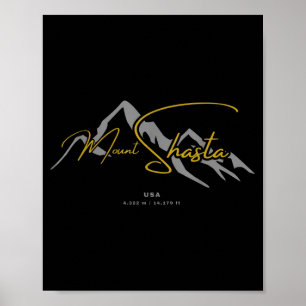 Poster Monte Shasta EUA 