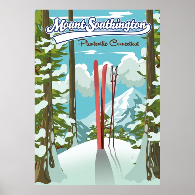 Poster monte southington plantsville, connecticut esqui  (Frente)