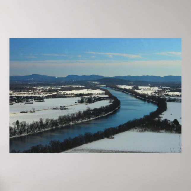 Póster Monte Sugarloaf Connecticut River View (Frente)