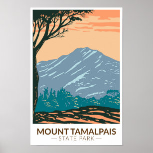 Poster Monte Tamalpais State Park California Vintage