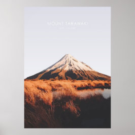 Poster Monte Taranaki, Trabalho de arte Viagem da Nova Ze
