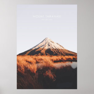 Poster Monte Taranaki, Trabalho de arte Viagem da Nova Ze