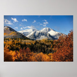 Poster Monte Timpanogos nas Montanhas do Autumn Utah